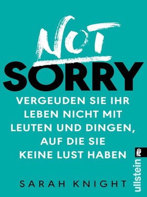 cover image of Not Sorry